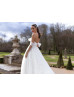 Off Shoulder White Glitter Lace Tulle Modern Wedding Dress